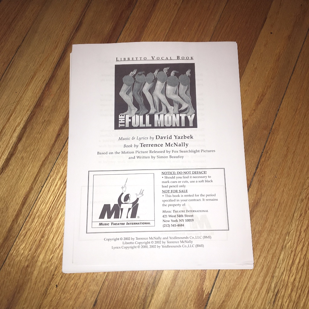 The Full Monty Libretto/Script